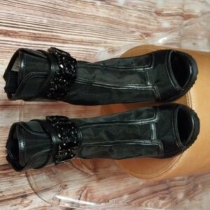 Karl Lagerfeld Paris Blayze Peep Toe Booties